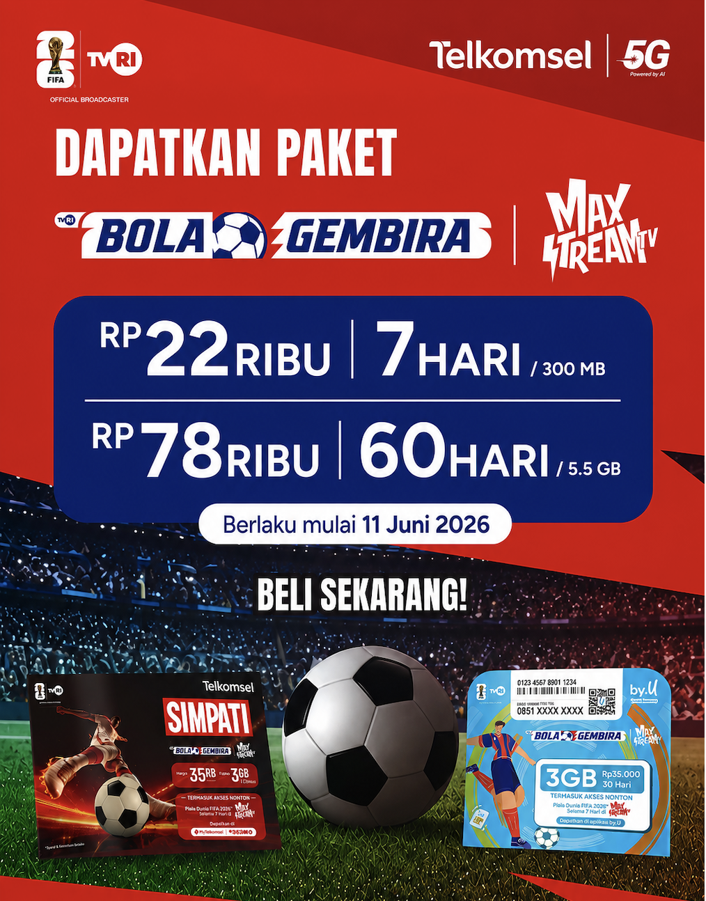 Promo Bola Gembira Telkomsel